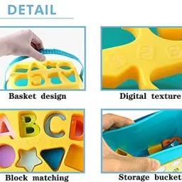 khelosardar Baby First Blocks Color & Shape Toy Educational Sorting Box for Kids image 4