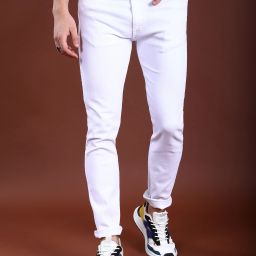 Men Regular Mid Rise White Jeans-image-47