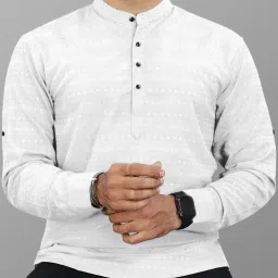 Men Striped Art Silk Straight Kurta-image-71