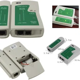 GoodsBazaar Network Cable Tester RJ45 RJ11 RJ12 Cat5 Detachable Portable Combo Set image 2