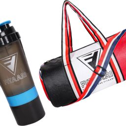 25 L Gym Duffel Bag - Premium Gym Duffel Bag With A Classy Black Gym Bottle - Black, White, Red-image-62
