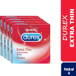 durex Extra Thin Extra Sensation for Her 3 Condom (Pack of 4) Condom-picture-8