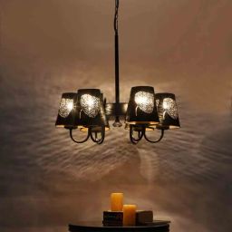 Inverted Black Iron 6 Lights Chandelier By New Era-picture-43