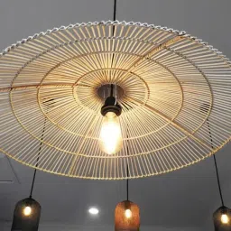 grassminds Drizzle Cane lamp shade Hanging Lights (Pendant Lights) Lamp Shade image 3