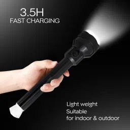 cinefx Rechargeable 3 Mode Metal Torch Long Range Upto 1KM Torch image 3