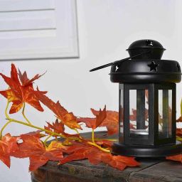 Decorative Hanging Tealight Candle Holder Lantern Indoor outdoor Home Decoration/Special Occasion Decoration ,Table Top T-light Candle Holder, Corporate Gifts (9X9X16.25 CM) Black Black Iron Hanging Lantern-2