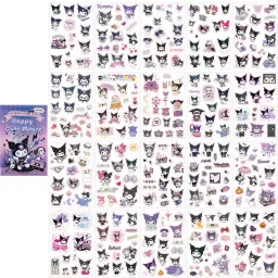 2 cm 20 Sheets Kuromi Sanrio Stickers Set Cute Kawaii Cartoon PET Decorative Self Adhesive Sticker-image-88