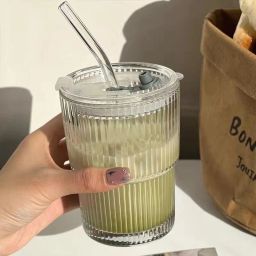 Lining Sipper With Straw & Lid Glass Tumbler-image-47