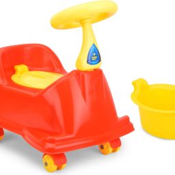 Premium Car Style Potty Seat for Toddler Boys and Girls - Featuring Wheels Potty Seat-image-1