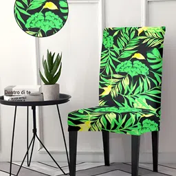 Aura Green & Black 4Pcs Printed Chair Covers-image-63