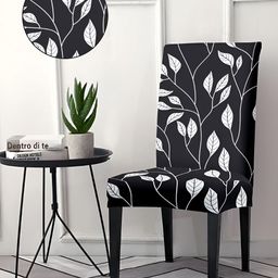 Aura  Black & White 4Pcs Printed Chair Covers-image-45