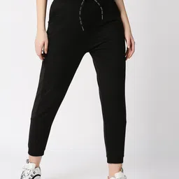 pepe jeans Women Solid Black Track Pants-picture-27