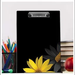black in sunflower exam pad | clipboard | writing pad | wooden exam pad-image-33