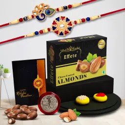 Designer Rakhi Combo Gift Set for Brother |Choco Magic 32Gm|Chocolate|Y22K2_505+513_CM32 Pearl Rakhi Set-image-90