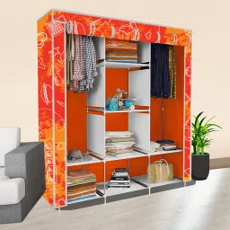 8 Shelf Foldable Collapsible Wardrobe Storage Organizer Almirah Cloth Rack PP Collapsible Wardrobe-image-90