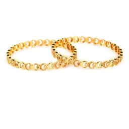 Anouk Set Of 2 Gold-Plated Stone-Studded Bangles image 2