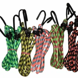 Elastic Nylon Polyester Bungee/Shock Cord Cables, Luggage Tying Rope with Hooks Multicolor-11