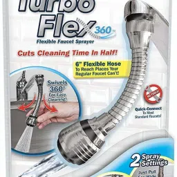 shivarth Turbo Flex Kitchen Sink 360 Degree Rotating Water Extender ( Pack of 1 ) Faucet Nozzle image 4