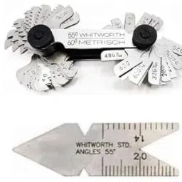 Screw Pitch Gauge/Thread 4 to 62 TPI, 0.25 to 6.0 mm & Fishtail Center Gauge 55° Ring Gauge-11