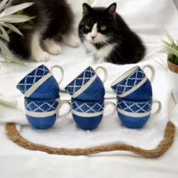 Pack of 6 Ceramic 294 Ceramic Mat/Glossy Finish Tea and Coffee Cups with 150 ml Set of 6 Pcs-image-92