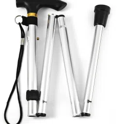 4 Folding Sections Folding Aluminium Walking Stick Walking Stick-image-2
