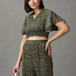 SHOWOFF Women Green Printed Co-Ord-image-40