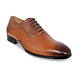HX London Men Textured Leather Formal Oxfords-image-64