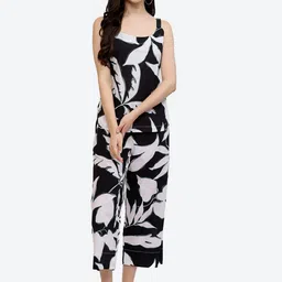 Baawri Tropical Printed Pure Cotton Shoulder Straps Top & Trousers Co-Ords-picture-26