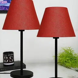 BTR CRAFTS Red 2 Pieces Frustum Table Lamp with Adjustable Cords-39