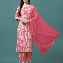 Women Viscose Rayon Kurta Pant Dupatta Set-image-44
