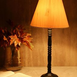 BTR CRAFTS Cream Metal Frustum shaped Table lamp with Adjustable Cord image 2