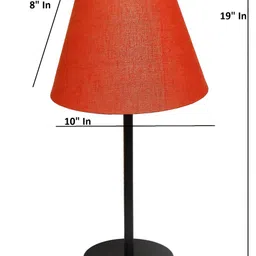 BTR CRAFTS Red & Black Frustum Shape Metal Table Lamp with Adjustable Cord image 4