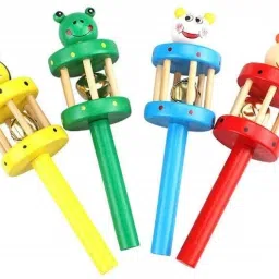little mind Wooden Rattle Set with 5-Note Xylophone for Infants and Toddlers Rattle image 4