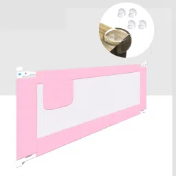 (6ft x 2.3ft) Premium Bedrail Washable Bed Rails Full Bed Size, Pack of 1, Pink-image-17