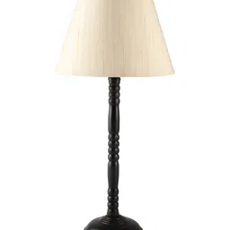 BTR CRAFTS Cream Metal Frustum shaped Table lamp with Adjustable Cord image 3