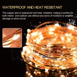 xenith 50 LEDs 5 m Gold Steady String Rice Lights image 4