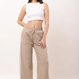 DASTOOR TRAZ STYLISH BEIGE COLOR POLYESTER FABRIC CARGO PYJAMA FOR WOMEN Women Pyjama-image-52