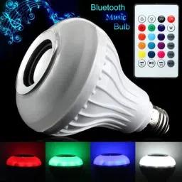 RECAGO Colour Changing Smart Led Music Bulb Remote Controller Bluetooth Music Bulb With 5 MTR WIRE 1 Betten Holder Or 1 2 Pin Top 7W LED And 3W Speaker For Party Home Decor Musici Bulb WIth Remote Smart Bulb+ Smart Bulb Smart Bulb Smart Bulb Smart Bulb Smart Bulb image 2
