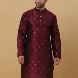 KRAFT INDIA Men Thread Work Jacquard Kurta-picture-12