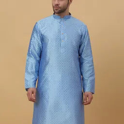 KRAFT INDIA Men Thread Work Jacquard Kurta-picture-11
