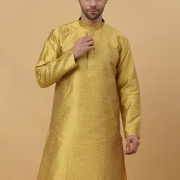 KRAFT INDIA Men Thread Work Jacquard Kurta-picture-55