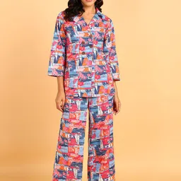 ZNX Clothing Printed Pure Cotton Shirt With Trouser-picture-29