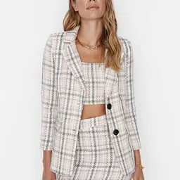 WESTHOOD Checked Top Skirt & Blazer Co-Ords-28