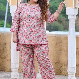 PrettyPlus by Desinoor.com Printed Regular Kurta with Palazzos-21