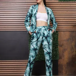 Athena Abstract Printed Blazer With Trousers Co-Ords-picture-38