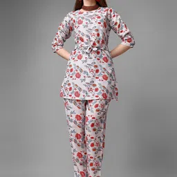 ASPORA Floral Printed Linen Tunic & Trousers-picture-51