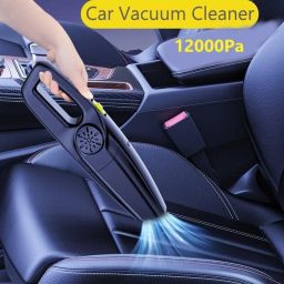 NEW 04 High Power Wireless Car Vacuum Cleaner, 120W and 12000PA Vacuum Cleaner Car Vacuum Cleaner with 2 in 1 Mopping and Vacuum, Reusable Dust Bag, Anti-Bacterial Cleaning-58
