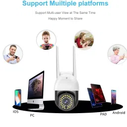 TP PLUS WiFi 1080p 3MP 360° Pant Tilt Smart Ptz Indoor Outdoor Security Motion Detection Security Camera image 5