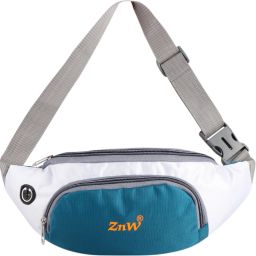 ZnW Stylish Chest Crossbody Fanny Pack |Waist Pouch(W.B-007-SkyBlue-White) Waist bag-image-78