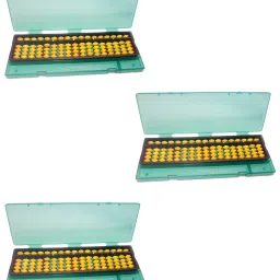 17 Rod Yellow Abacus With Box-Pack Of 3-14